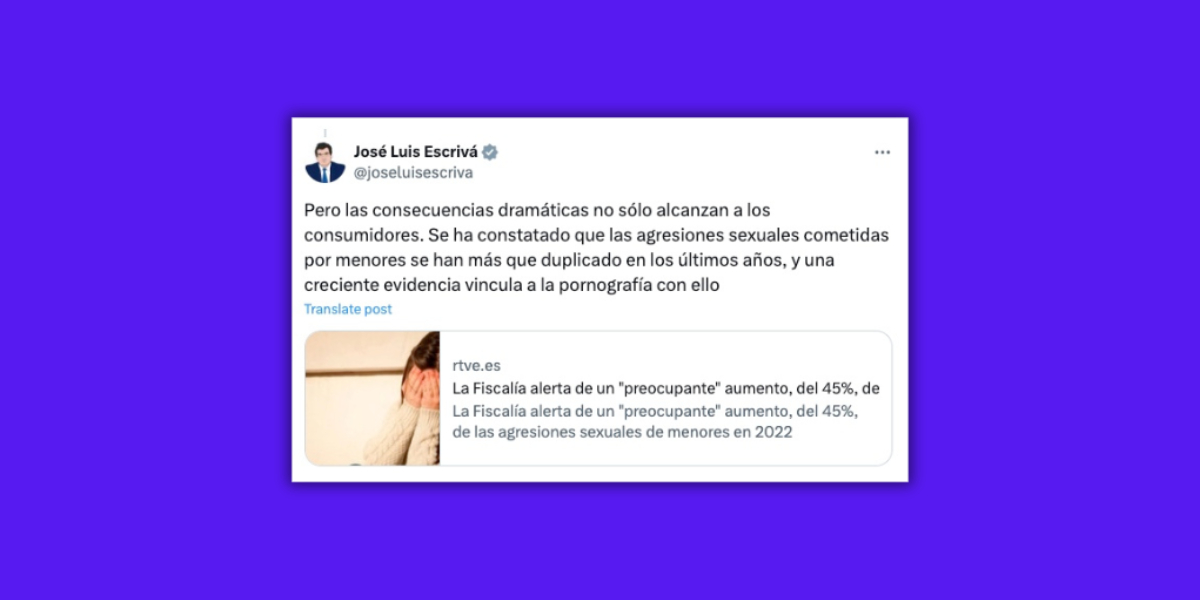 Tuit publicado por José Luis Escrivá