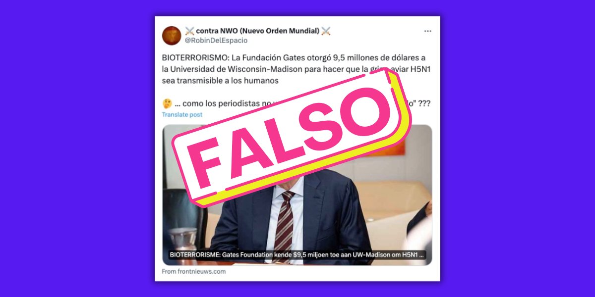 Image accompanying La fundación de Bill Gates financió un estudio para hacer que la gripe aviar H5N1 sea transmisible a los humanos