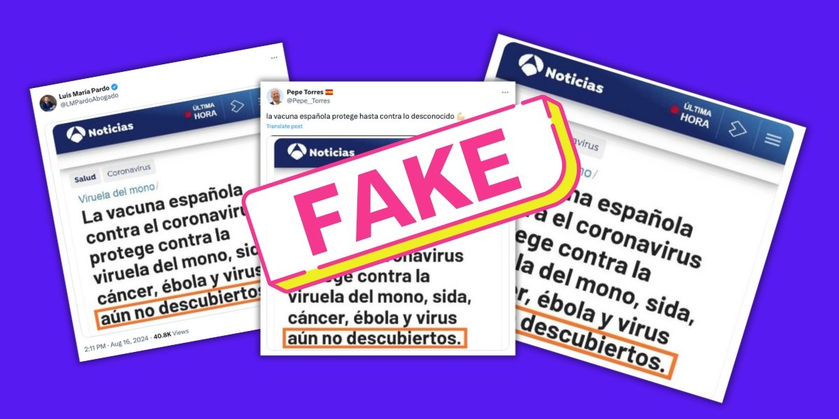 Image accompanying Antena 3 informa que la vacuna española contra el coronavirus también ofrece protección contra la viruela del mono, sida, cáncer, ébola o virus aún no descubier