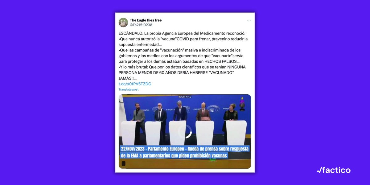 Captura tuit viral EMA