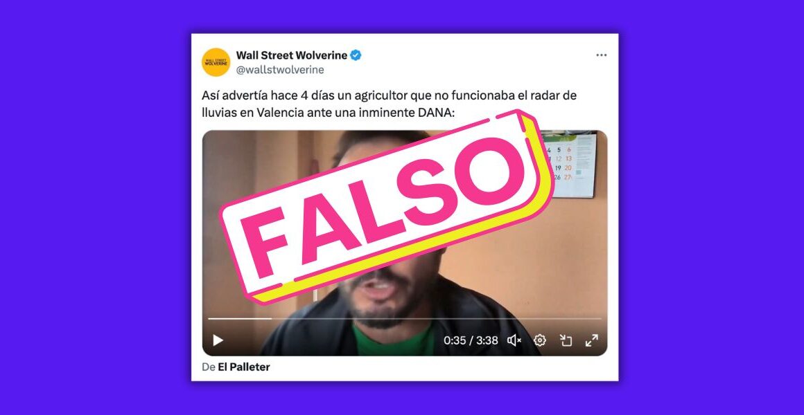 Es falso que el radar de lluvias en Valencia estuviera desconectado durante la DANA: AEMET aclara los hechos