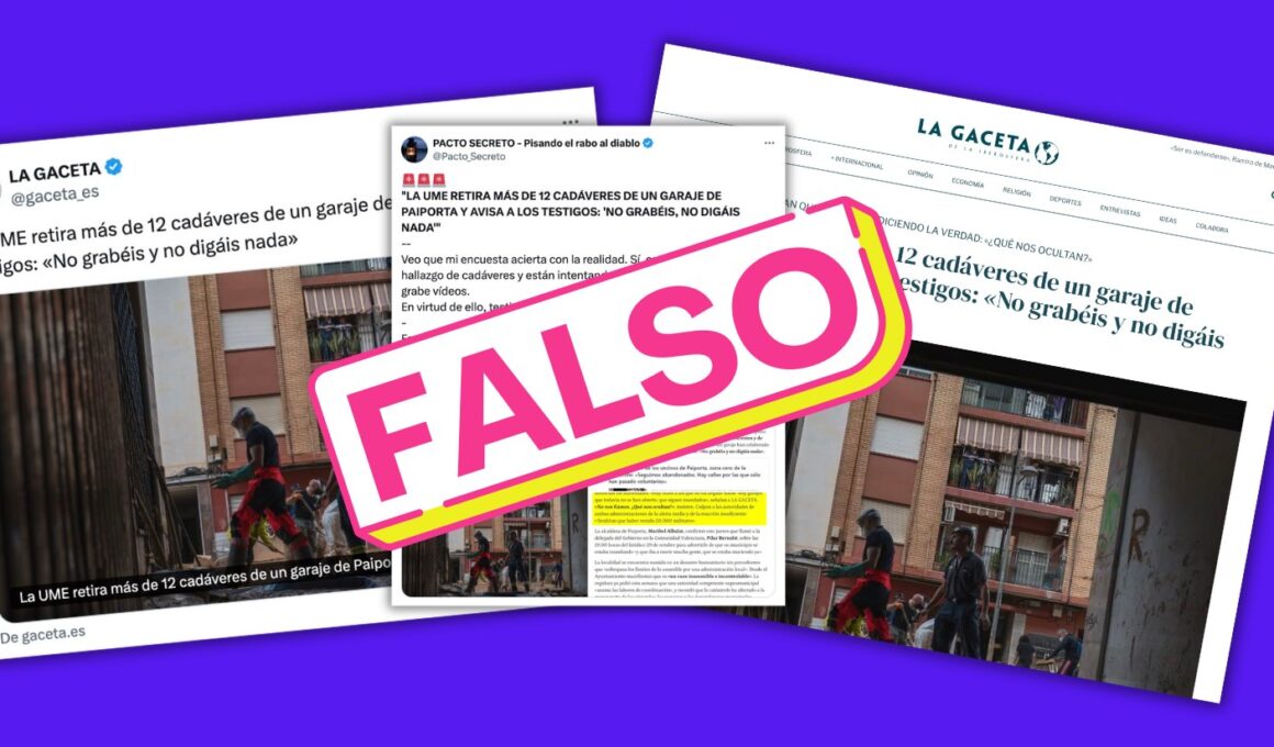 Es falso que la UME ocultara cadáveres en Paiporta