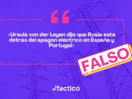 No, Ursula von der Leyen no ha culpado a Rusia del apagón eléctrico en España y Portugal