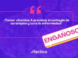 No, la vitamina A no previene el sarampión