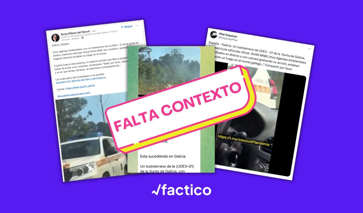 Este vídeo no muestra a agentes de la Xunta provocando un incendio en Galicia