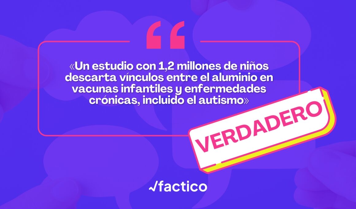 Un estudio con 1,2 millones de niños descarta vínculos entre el aluminio en vacunas infantiles y enfermedades crónicas, incluido el autismo