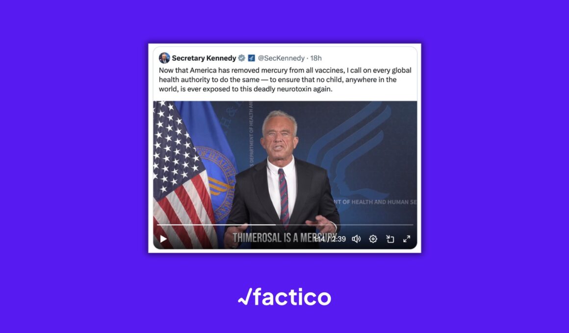 Lo que Robert F. Kennedy Jr. no cuenta sobre el tiomersal en su última declaración